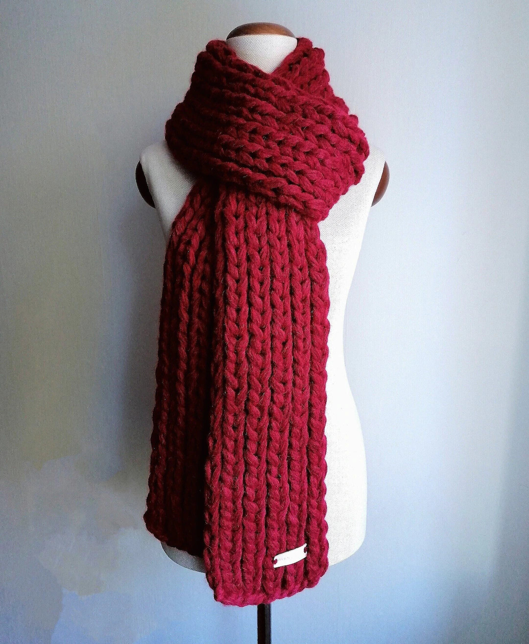 Red Oversize Luxury Valentine's Alpaca, Handmade Winter Scarf, Blanket Chunky Alpaca, Christmas R... | Etsy (US)