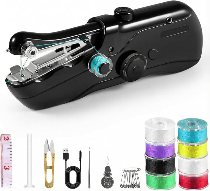 Portable Handheld Sewing Machine for Adults - Mini Hand Held Sewing Stitching Machine for Beginne... | Amazon (US)