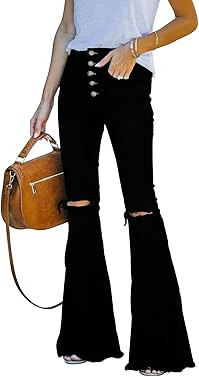 Women's Black Bell Bottom Jeans for Women High Wa… | Amazon (US)