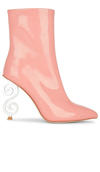 Mousai Heeled Bootie in Dusty Pink Patent | Revolve Clothing (Global)