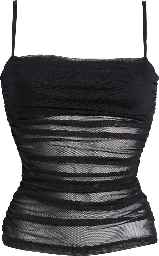Ruched Mesh Camisole | Nordstrom