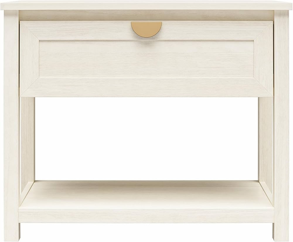 Mr. Kate Primrose Wide 1 Drawer Nightstand with Open Shelf, Ivory Oak | Amazon (US)