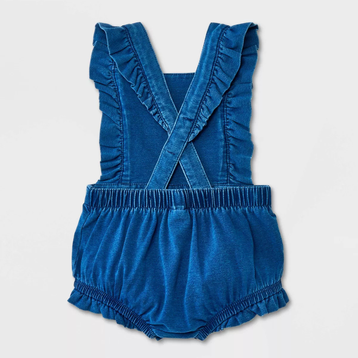 Baby Girls' Knit Denim Romper - Cat & Jack™ Blue | Target