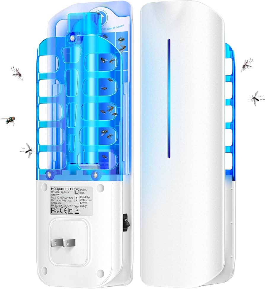 Flying Insect Trap Plug in Mosquito Bug Zapper Indoor Gnat Moth Catcher with 9W Night UV Light, 1... | Amazon (US)