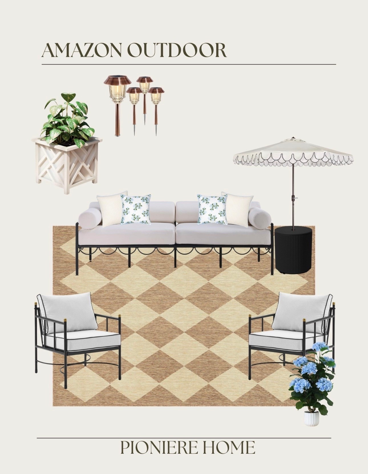 Amazon outdoor. Update your backyard with these affordable Amazon finds  Black and white patio furniture, checkered outdoor rug, faux hydrangeas, planters, spring patio decor, outdoor pillows

#LTKHome #LTKSaleAlert #LTKSeasonal

#LTKHome #LTKSaleAlert #LTKSeasonal