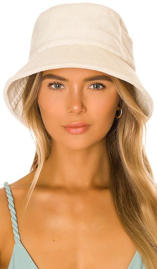 Wave Bucket Hat in Beige Terry | Revolve Clothing (Global)