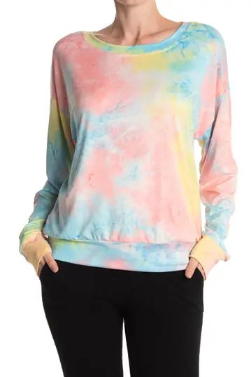Long Sleeve Tie Dye Print Pullover Sweatshirt | Nordstrom Rack