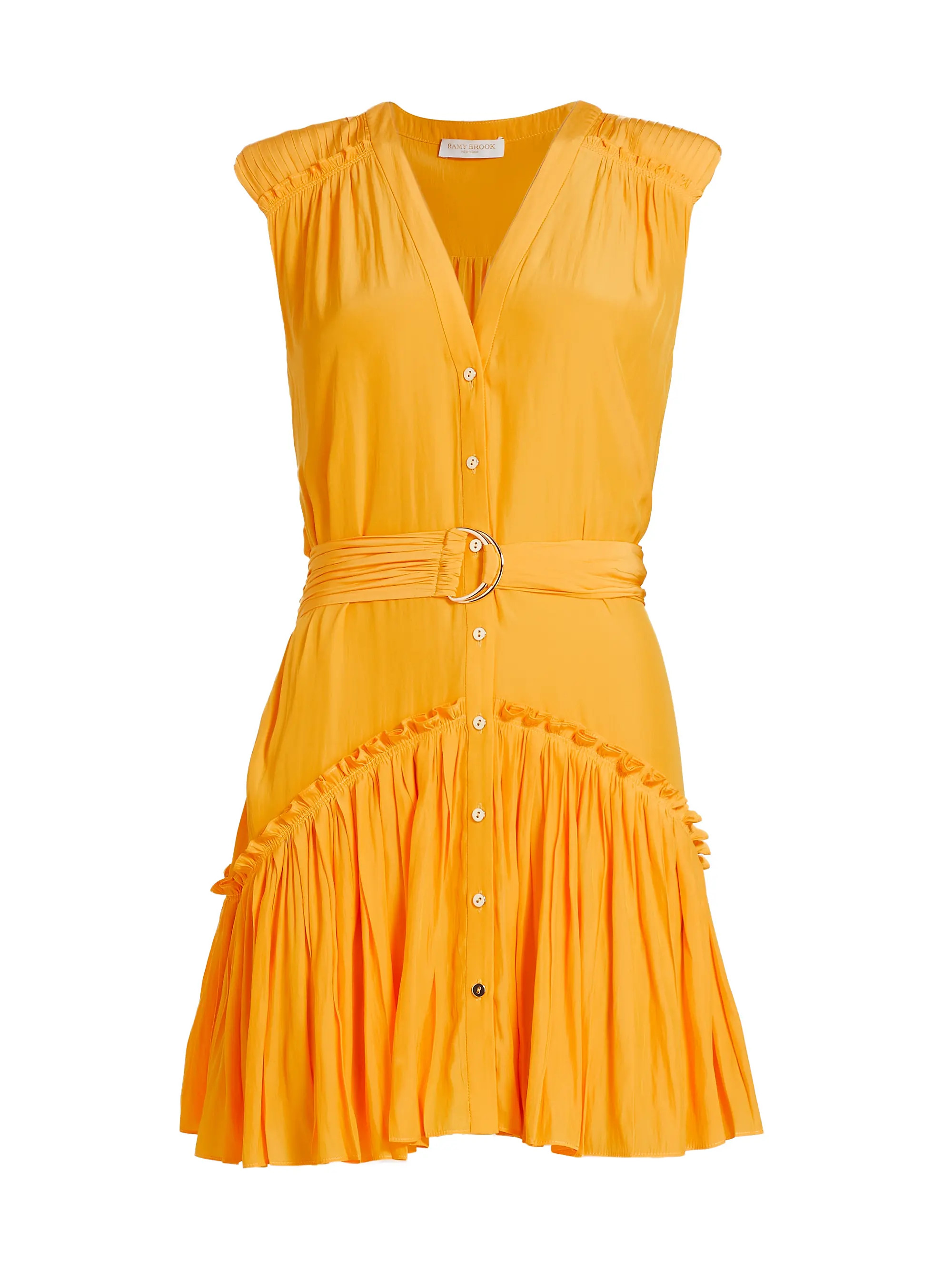 Shop Ramy Brook Miley Sleeveless Belted Minidress | Saks Fifth Avenue | Saks Fifth Avenue