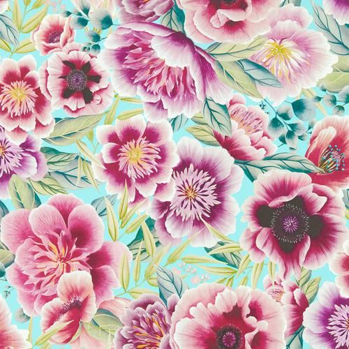 Harlequin Marsha Aqua/Peony/Magenta Wallpaper | DecoratorsBest | DecoratorsBest