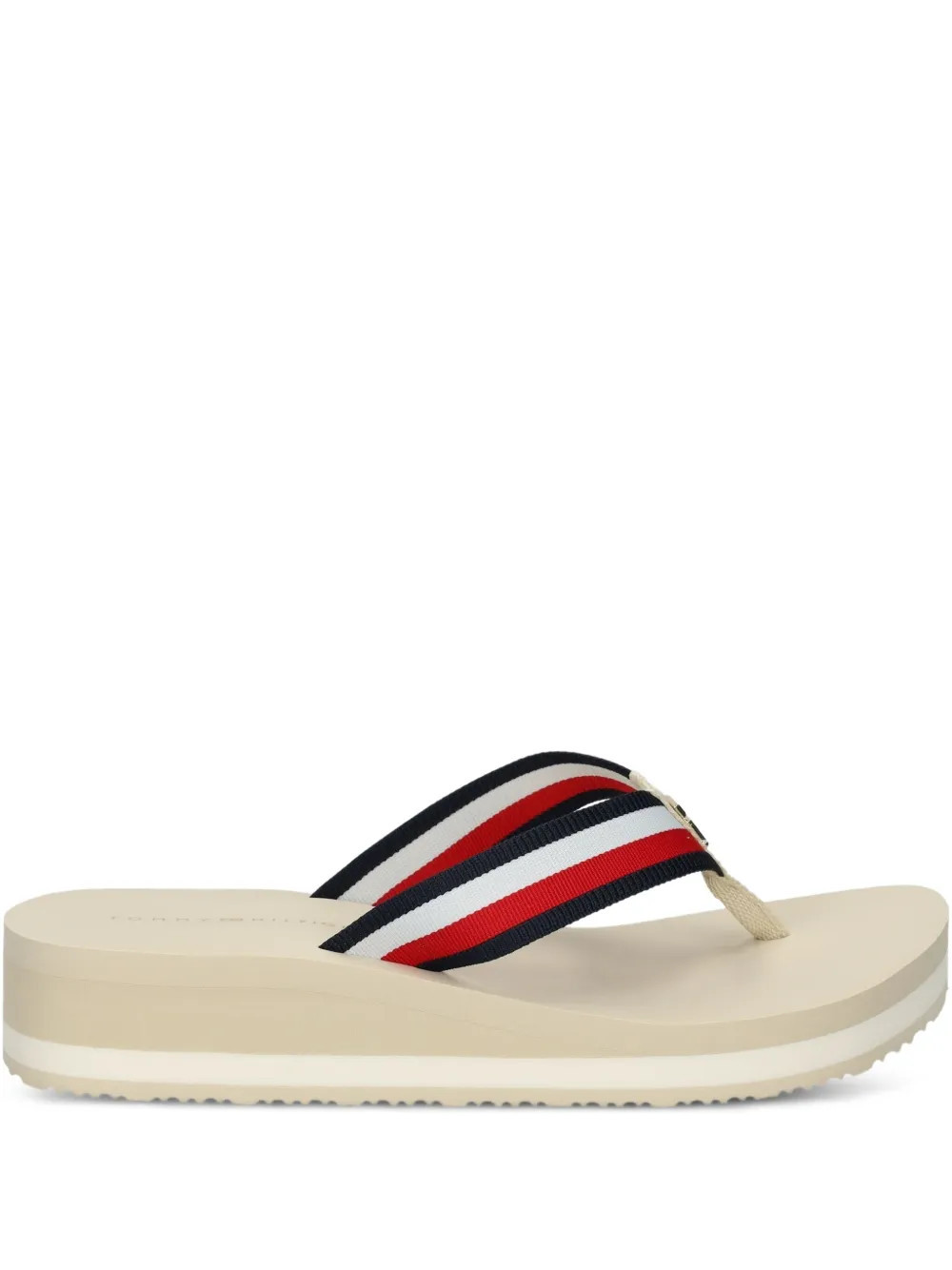 Tommy Hilfiger 38mm striped platform flip-flops - Neutrals | Farfetch Global