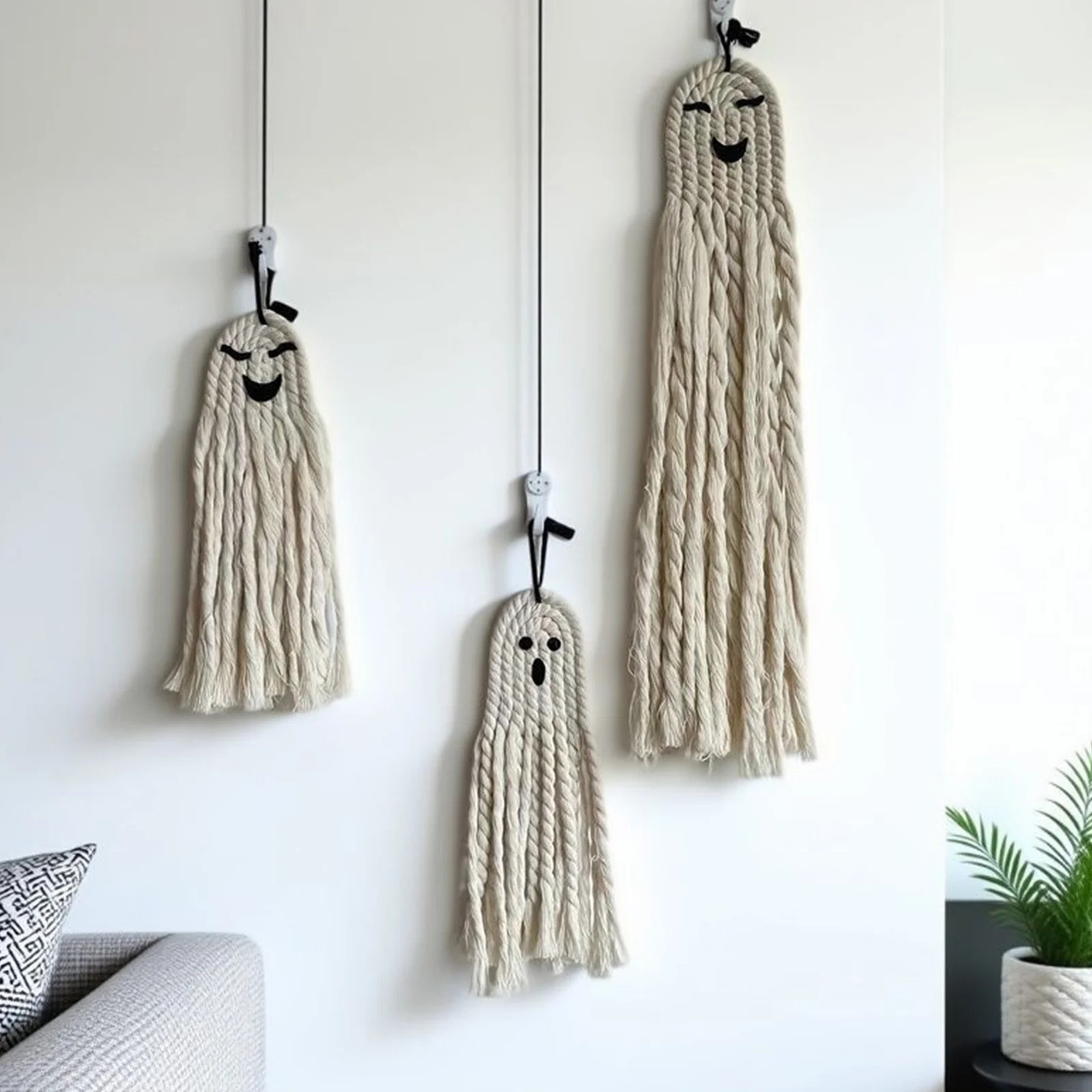 2025 Halloween Decorations Outdoor 11 Inch Halloween Decoration Spooky White Ghost Handmade Knitt... | Walmart (US)
