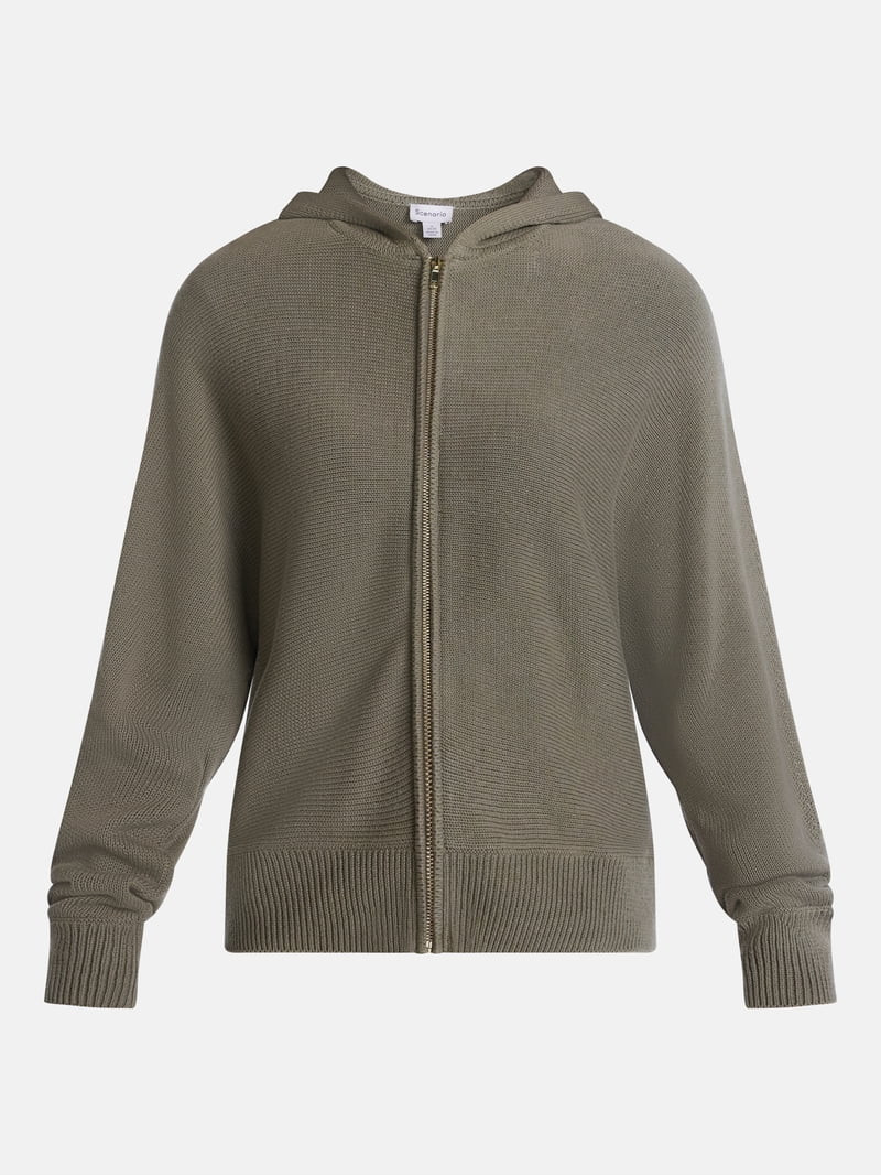Scenario Women's and Women's Plus Full Zip Hoodie Sweater, Sizes XS-4X | Walmart (US)