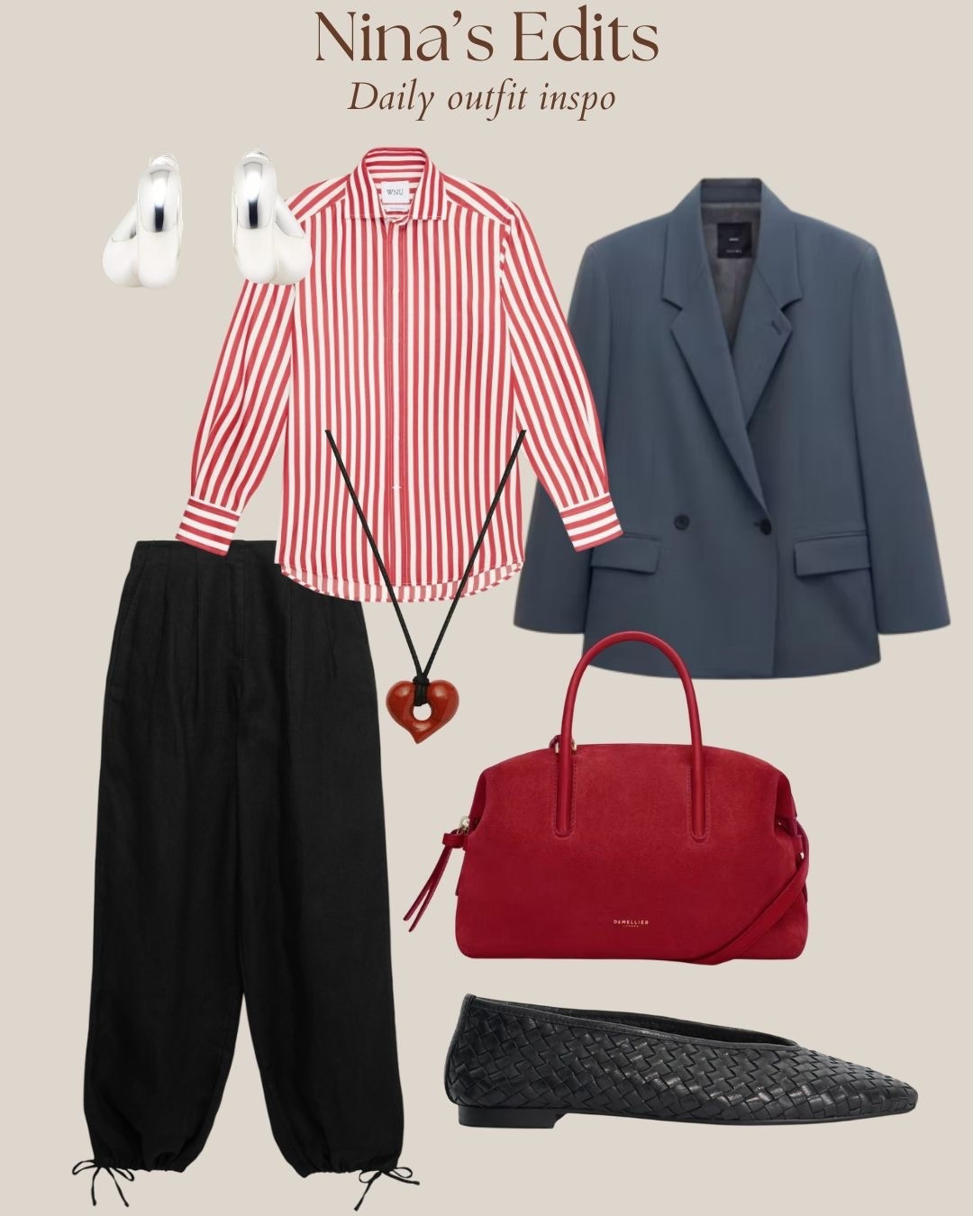 Red stripe shirt outfit 

#LTKspring