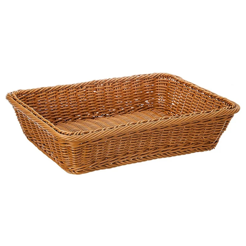 Clearance!Rattan Woven Basket Handmade Wicker Food Organizer Tray Snack Serving Bowl Serving Bask... | Walmart (US)
