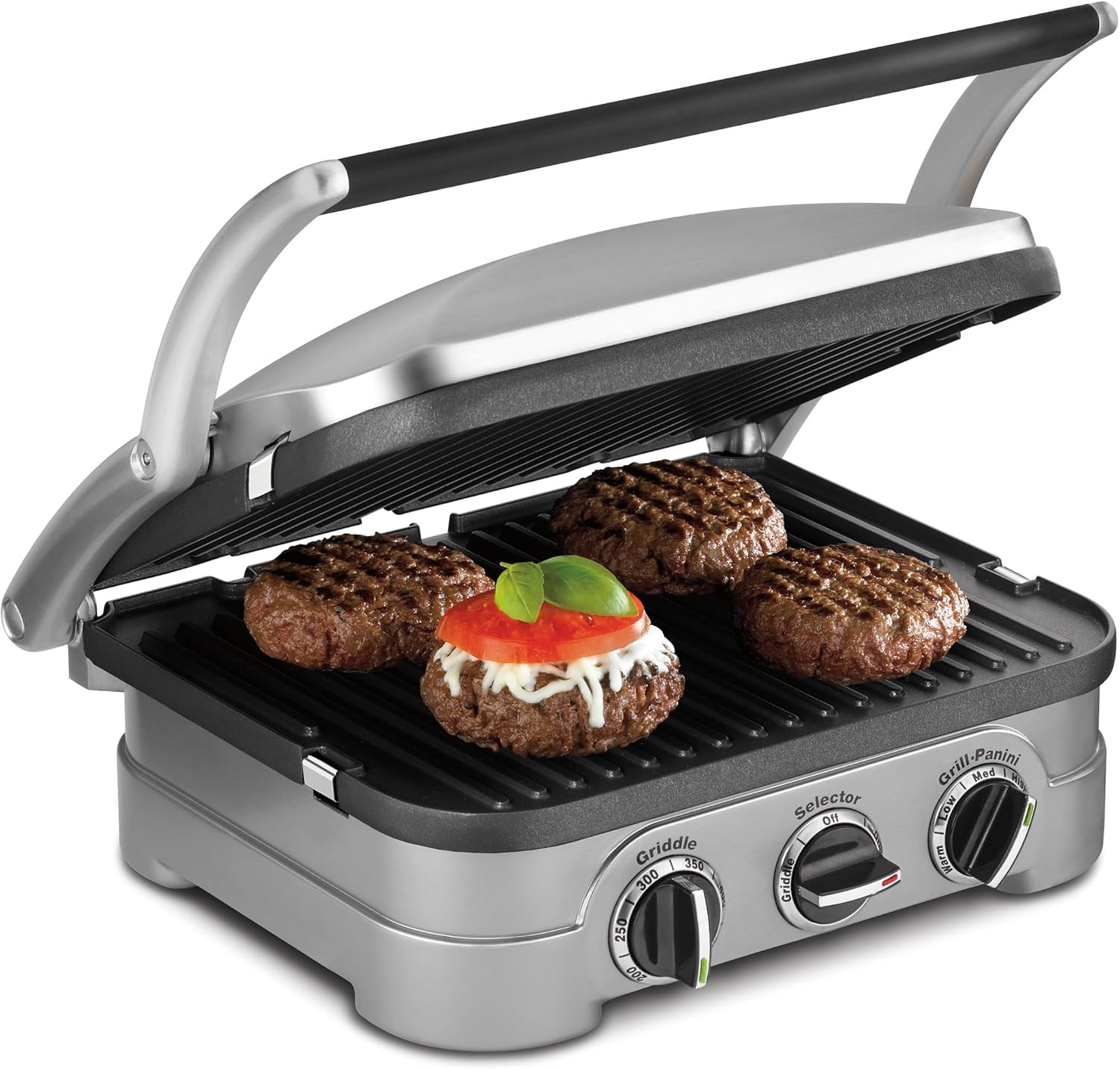 Cuisinart 5-IN-1 Stainless Steel Griddler, Panini Press, Sandwich Maker & More, GR-4NNAS | Amazon (US)