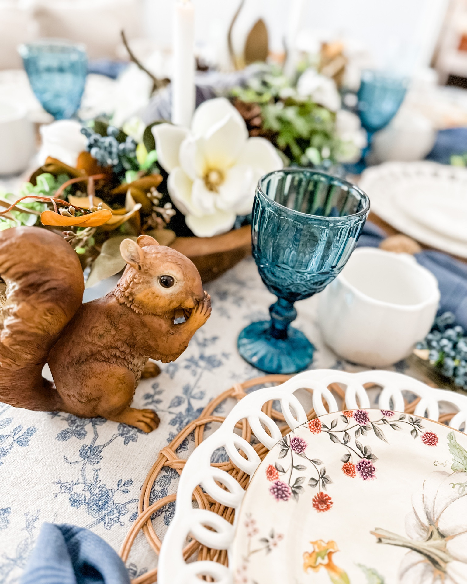 Meet Chompers! (Named by my kids lol) He and his friend GusGus really stole the show on our Blue Magnolia table reveal! We should’ve named him Charmer. 😂 @deckthetable 

#LTKhome #LTKSeasonal #LTKHoliday