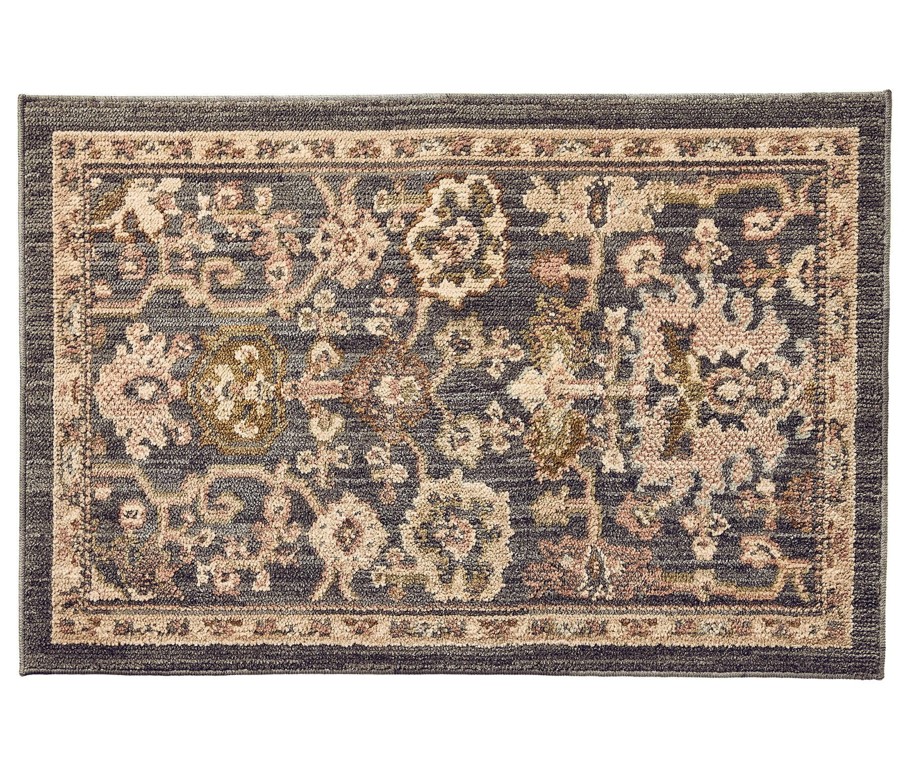 Better Homes and Garden Modern Oushak Low Pile Stain and Fade Resistant Indoor Accent Rug, Gray, ... | Walmart (US)