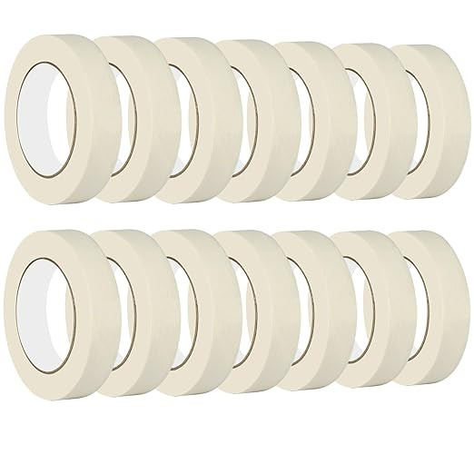 Lazybug studio Masking Tape 1 inch Wide, 14 Pack Adhesive Painting Tape Bulk for General Purpose ... | Amazon (US)