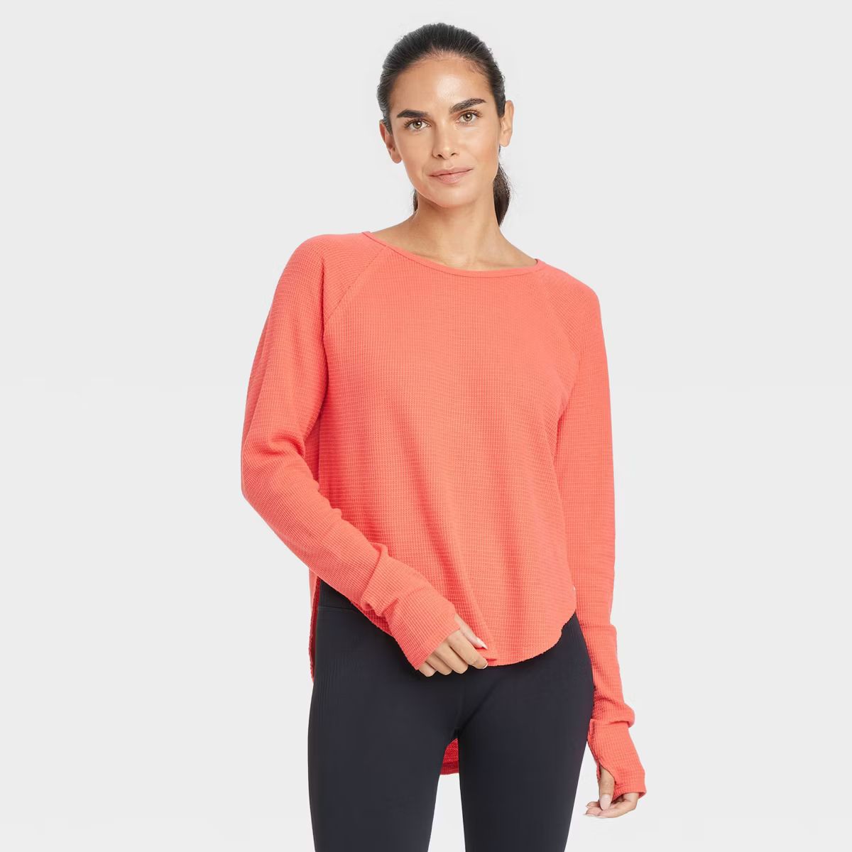 Women's Waffle Leggings-Friendly Long Sleeve Top - JoyLab™ | Target