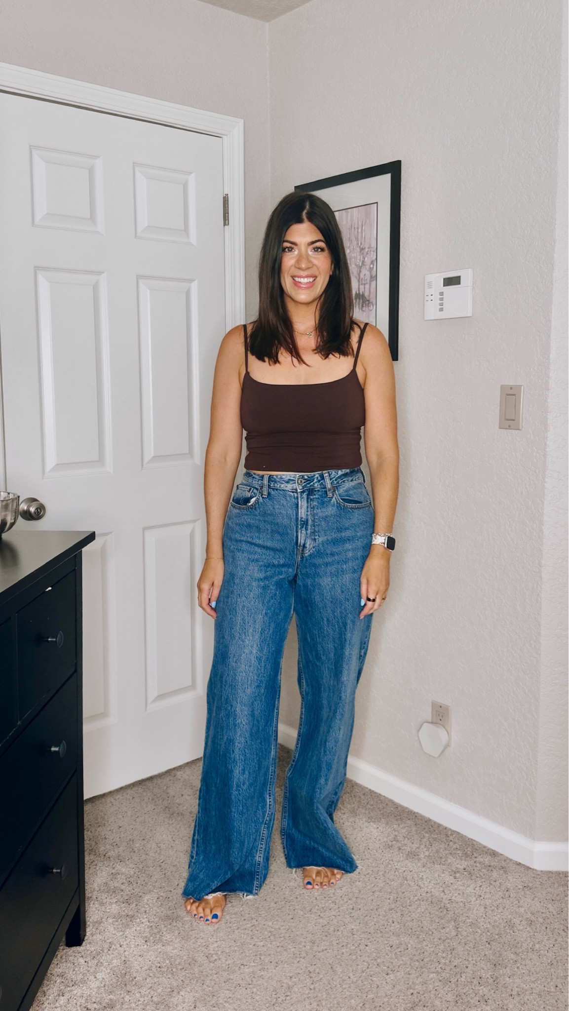 Wearing size 29 long curve. Drapey and comfy. High rise wide leg fit at the waist and then feel relaxed everywhere. 

denim sale, winter jeans, winter denim, jeans on sale, midsize denim, Abercrombie jeans, Abercrombie denim sale

#LTKMidsize #LTKSeasonal #LTKSaleAlert