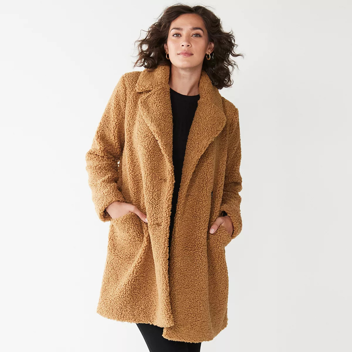 Women's Nine West Double Breasted Teddy Coat | Kohl's