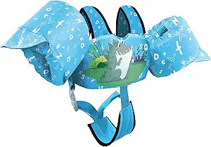 Kids Swim Vest Life Jacket for 22-66 Pounds Boys and Girls, Toddler Floaties with Shoulder Harnes... | Amazon (US)