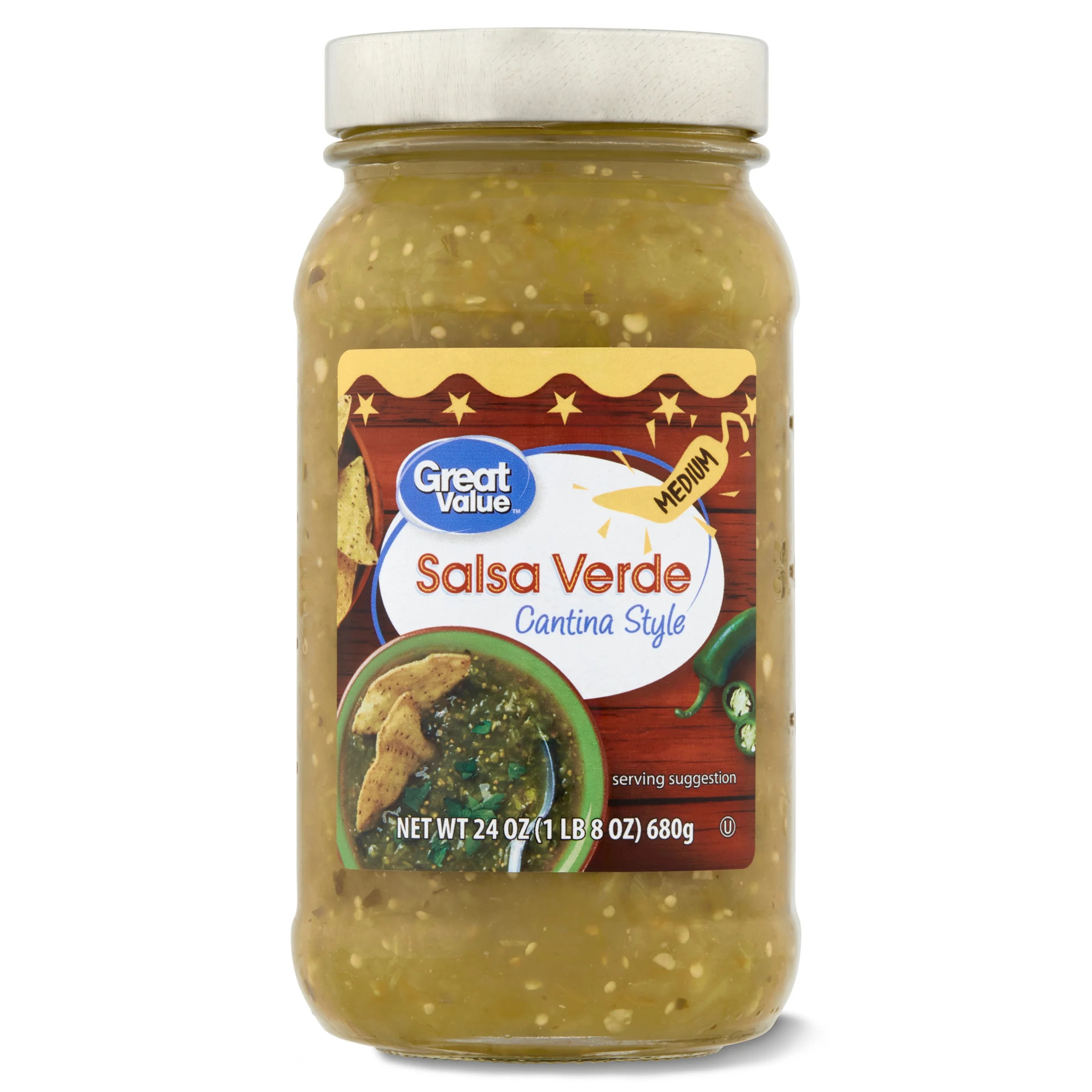 Great Value Medium Cantina Style Salsa Verde, 24 oz - Walmart.com | Walmart (US)
