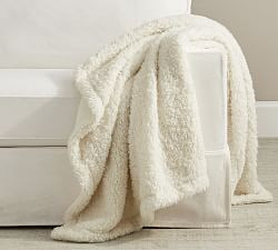 Fireside Cozy Sherpa Reversible Throw | Pottery Barn (US)