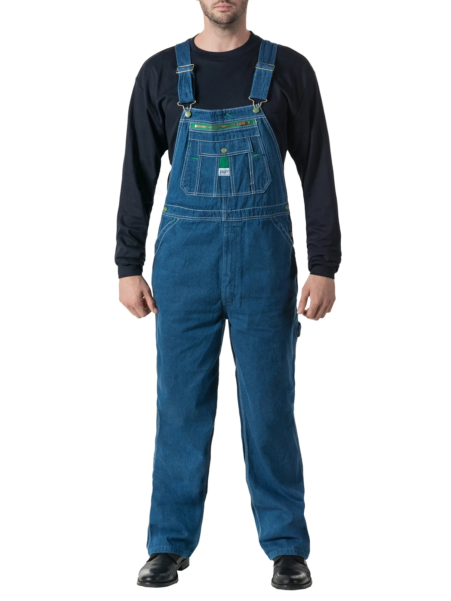 Liberty Men's and Big Men's 100% Cotton Stonewashed Denim Bib Overall | Walmart (US)