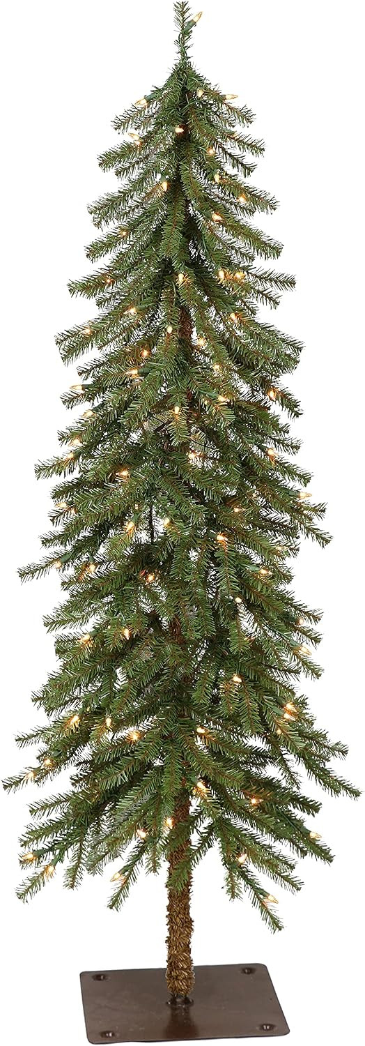 Puleo International Pre-Lit 4' Alpine Artificial Christmas Tree with 100 Lights, Green | Amazon (US)