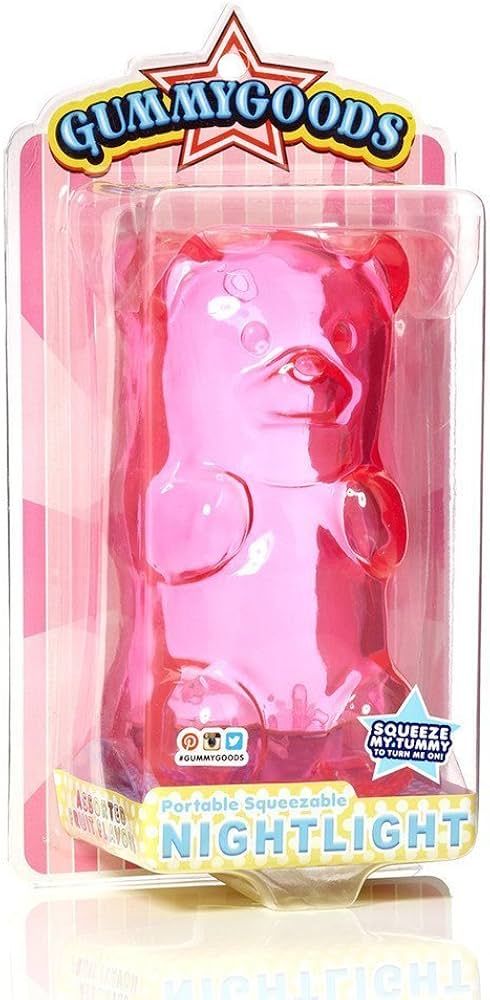 Gummygoods Squeezable Gummy Bear Night Light - Rechargeable, Portable, Squishy Lamp, 60-Min Sleep... | Amazon (US)