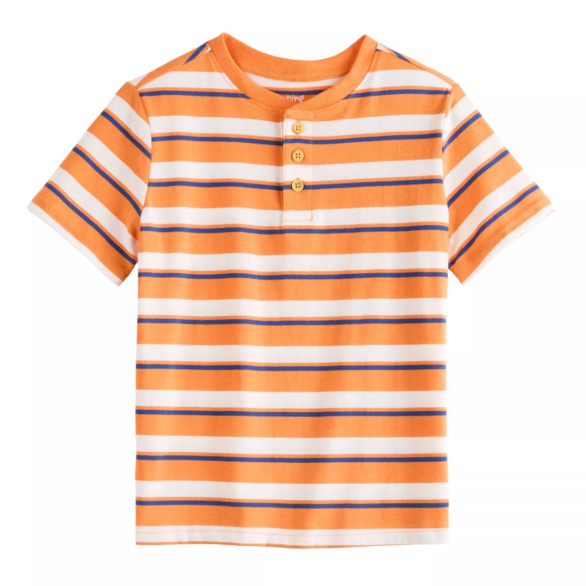 Boys 4-12 Jumping Beans® Short Sleeve Striped Henley Tee | Kohl's