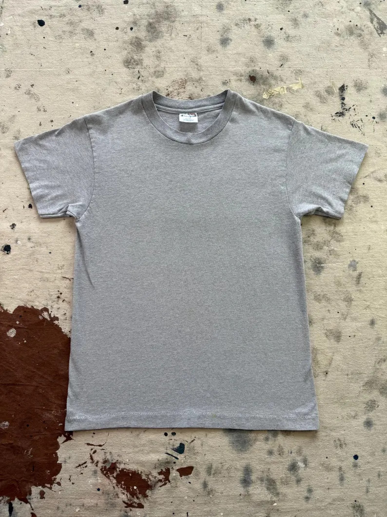 Vintage 1990s Blank Grey Champion Youth Baby T-Shirt - Small | Etsy (Global)