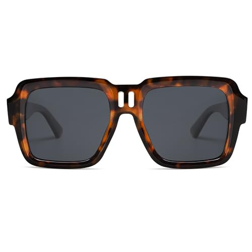 SOJOS Retro Square Polarized Sunglasses for Women Men Trendy Large Frame Sun Glasses Designer Inspired Shades SJ2320 | Amazon (US)