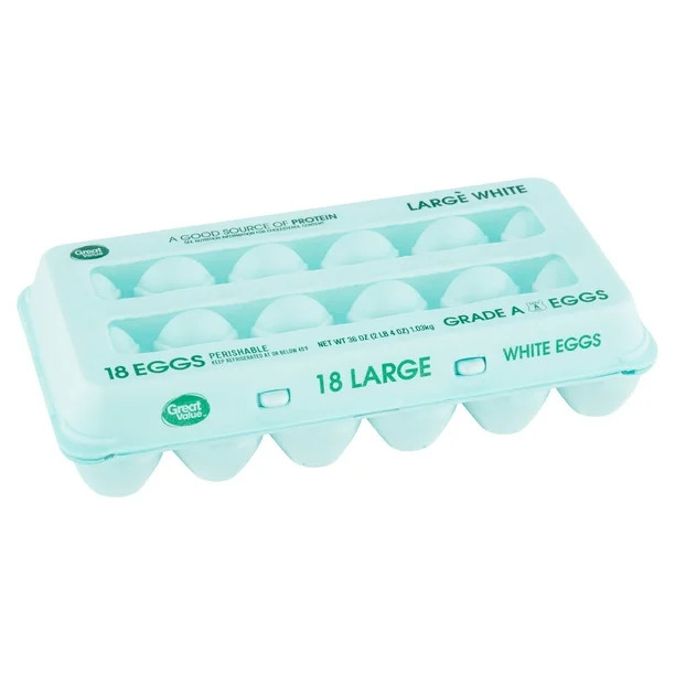 Great Value Large White Eggs, 18 Count | Walmart (US)