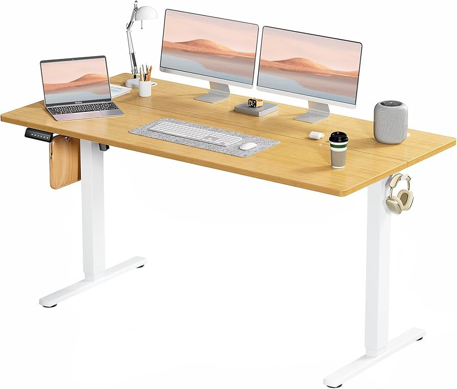 SMUG Standing Desk, Adjustable Height Electric Sit Stand Up Down Computer Table, 63x24 Inch Ergon... | Amazon (US)