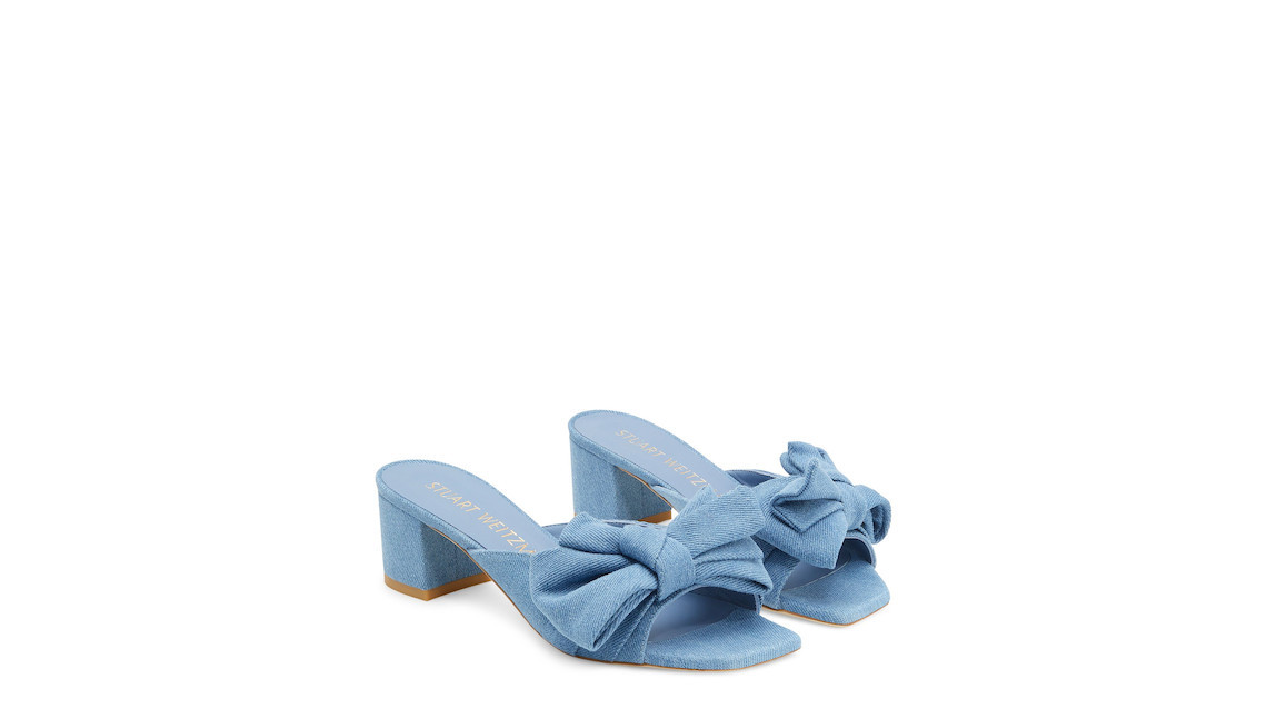 Loveknot 50 Block Slide | Stuart Weitzman Outlet