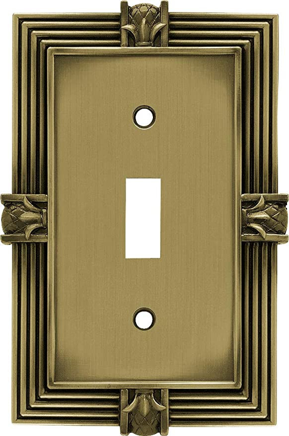 Franklin Brass 64474 Pineapple Single Toggle Switch Wall Plate/Switch Plate/Cover, Tumbled Antiqu... | Amazon (US)