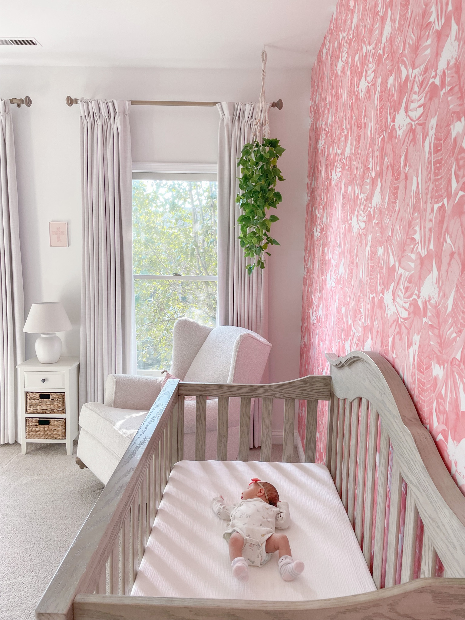 Baby girl nursery details 💕 all DIYs saved to my IG highlights and on www.lizpacini.com!
CURTAINS: 
100% blackout .
Linen curtains in BEIGE WHITE.
Header style: pinch pleat.
These are  memory trained.

#LTKbaby #LTKhome