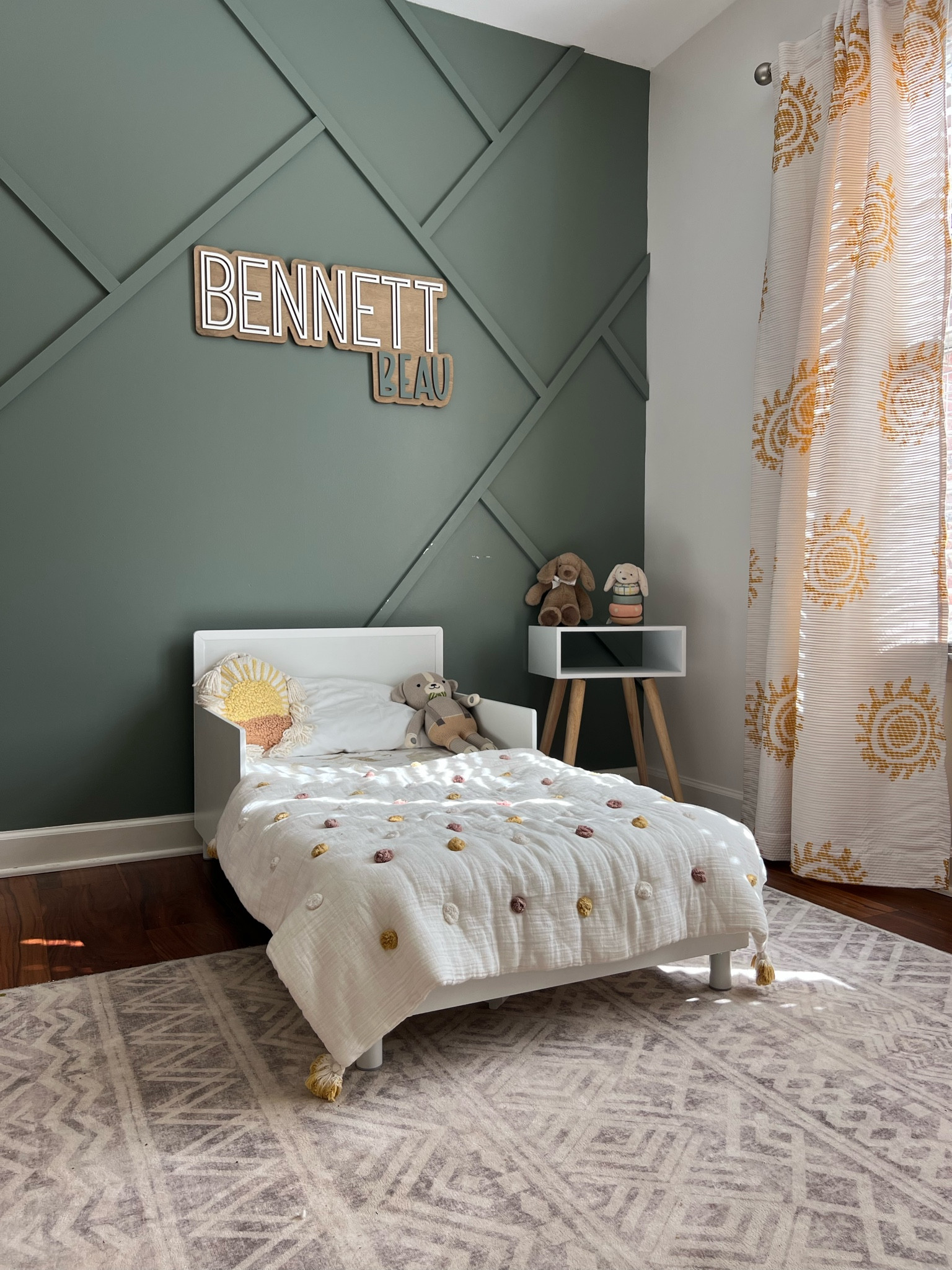 From nursery to toddler room in a blink of an eye!! Sweet gender neutral colors. 
We love our Delta Children Dreamer toddler bed! So affordable and elevated. 

For the pattern mama it does include a cute reversible headboard poster as well. 

#LTKBaby #LTKHome #LTKKids