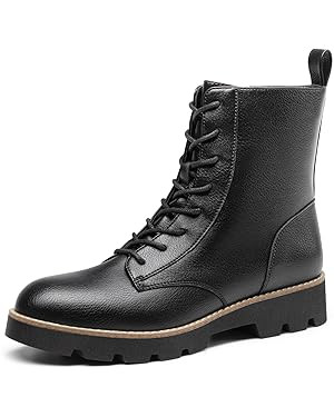 DREAM PAIRS Women's Combat Ankle Boots Lace up Lug Sole Fashion Booties Shoes | Amazon (US)