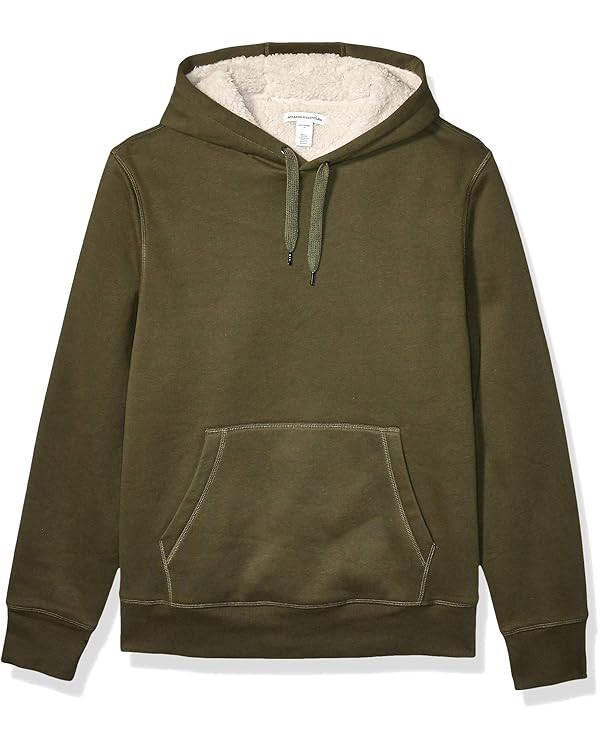 Amazon Essentials Men's Sherpa-Lined Pullover Hoodie Sweatshirt | Amazon (US)