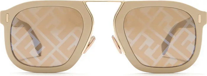 FENDI 53mm Logo Lens Brow Bar Sunglasses | Nordstromrack | Nordstrom Rack