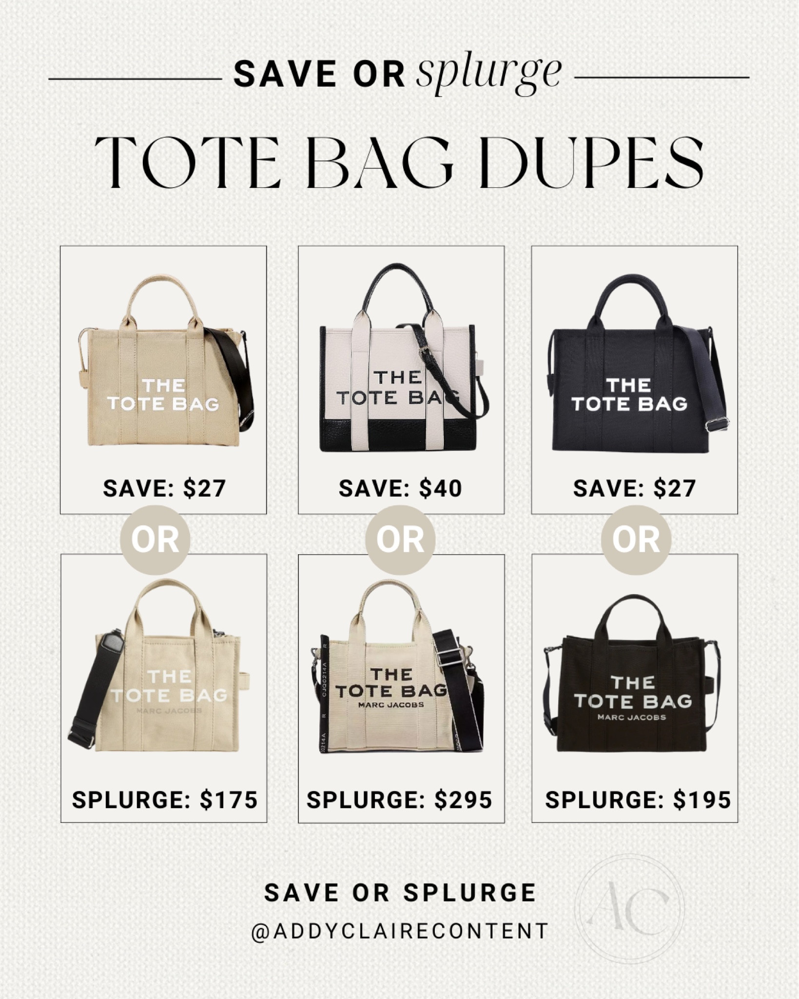 The Best Marc Jacobs Tote Bag Dupe From $15 - TheBestDupes