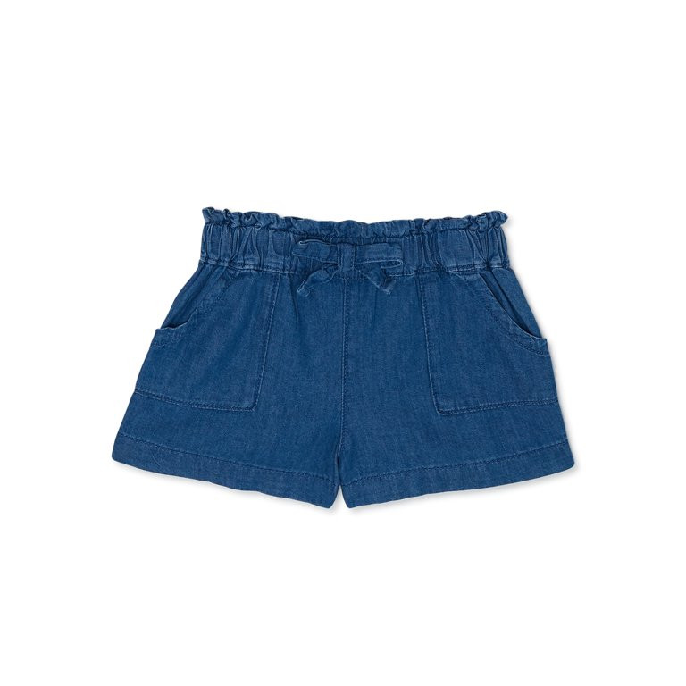 Garanimals Baby Girl Denim Paperbag Shorts, Sizes 0-24 Months | Walmart (US)