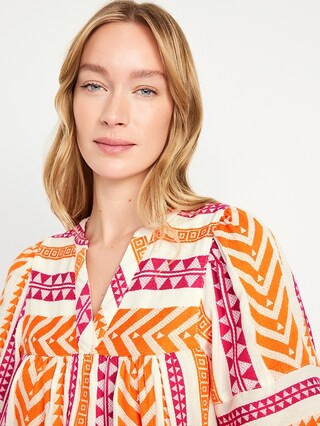 Split-Neck Textured Top | Old Navy (US)