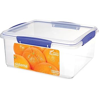 Sistema KLIP IT Food Storage Container, 5 L, Airtight & Stackable, BPA-Free, Clear with Blue Clip... | Amazon (US)