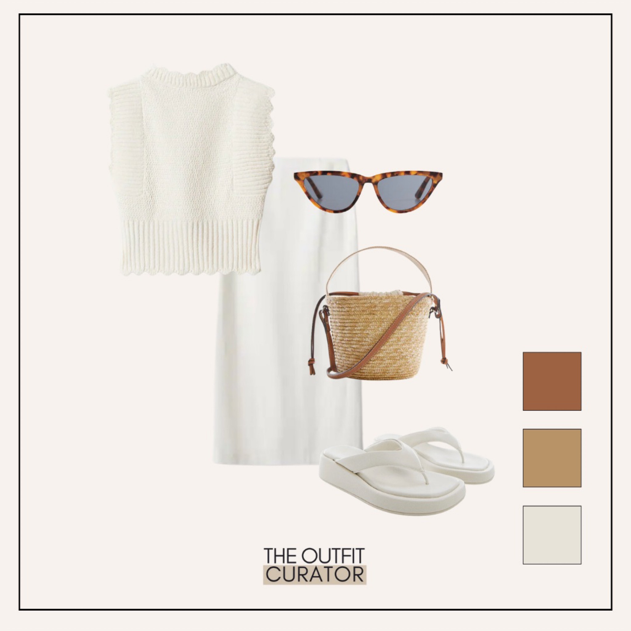 #neutrals #summer#mango #strawbag #allwhite #monochromatic #oldmoney 