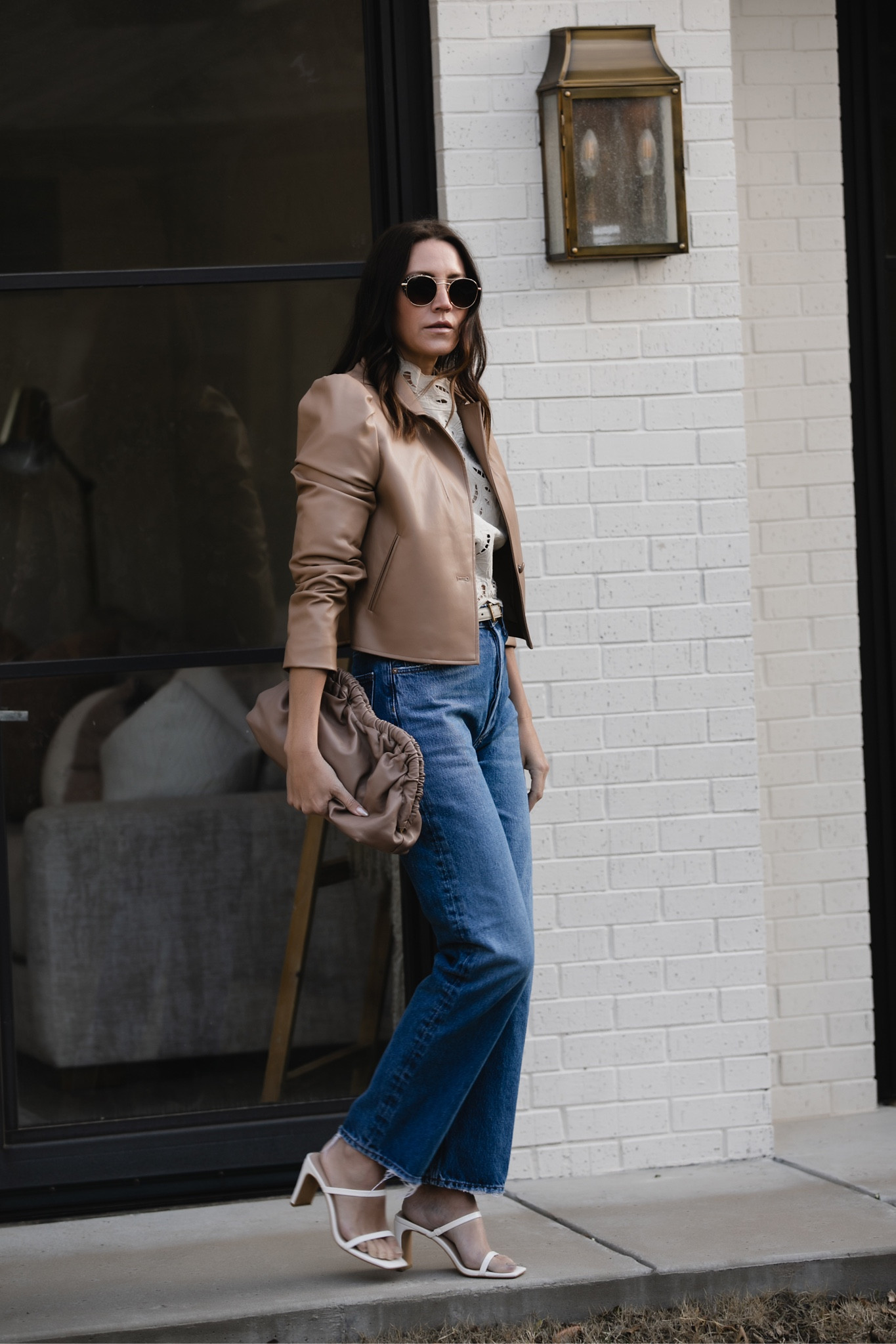 A cropped leather jacket is one of my spring favorites. This tan one is such a statement. Paired with my relaxed 90 fit jean and Amazon white heels 

#LTKFind #LTKshoecrush #LTKstyletip