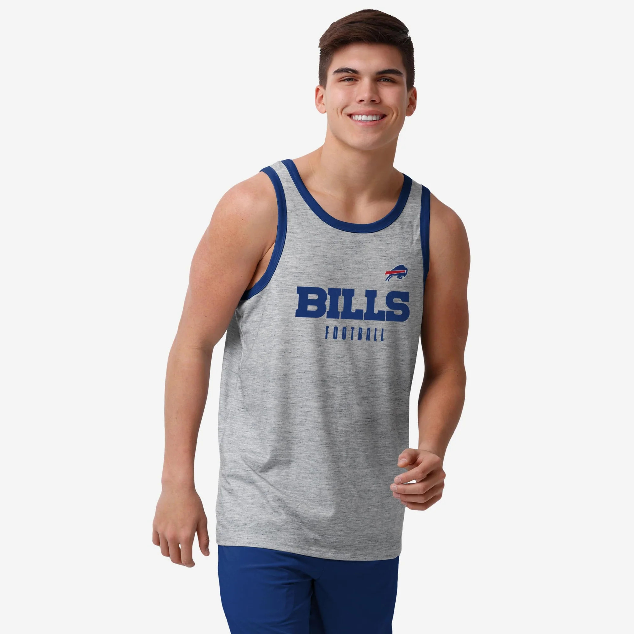 Buffalo Bills Gray Wordmark Sleeveless Top | FOCO inc